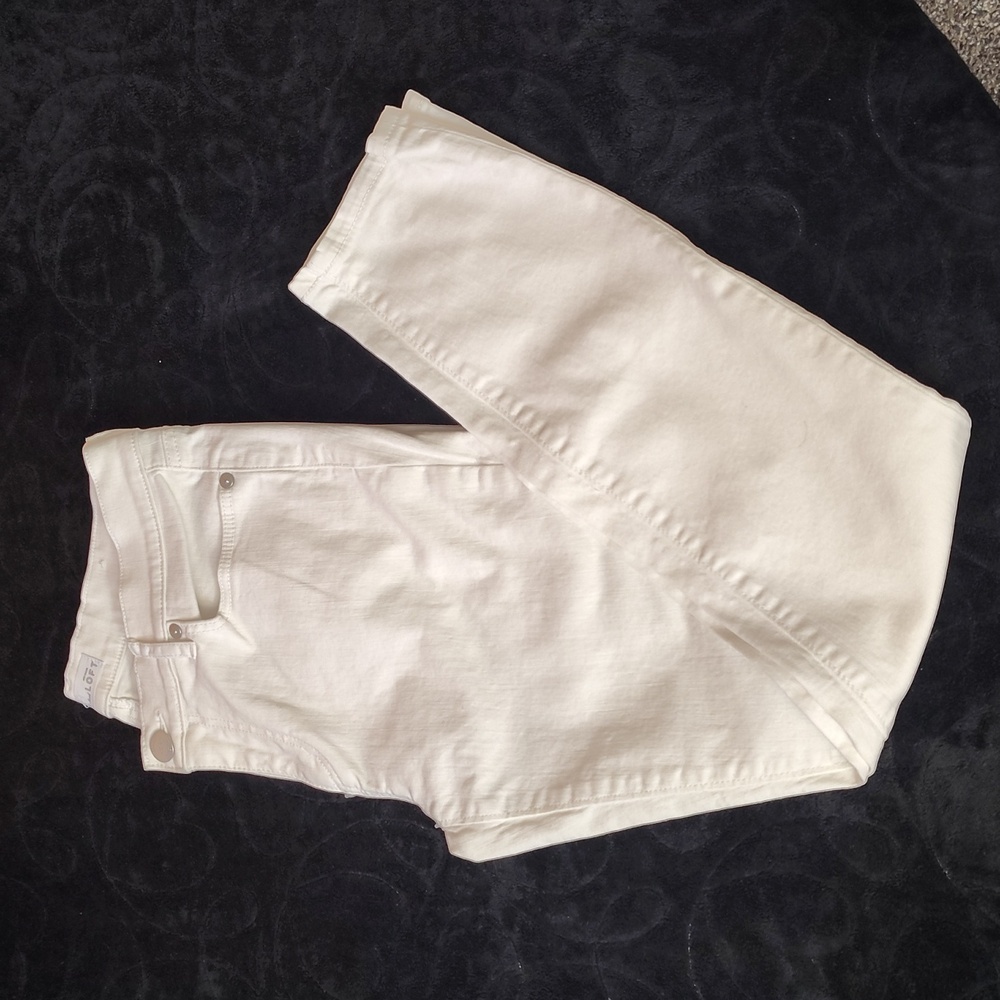 LOFT ANN TAYLOR MADE WITH LOVE WOMENS  WHITE 🤍🤍🤍 JEANS 👖👖👖👖